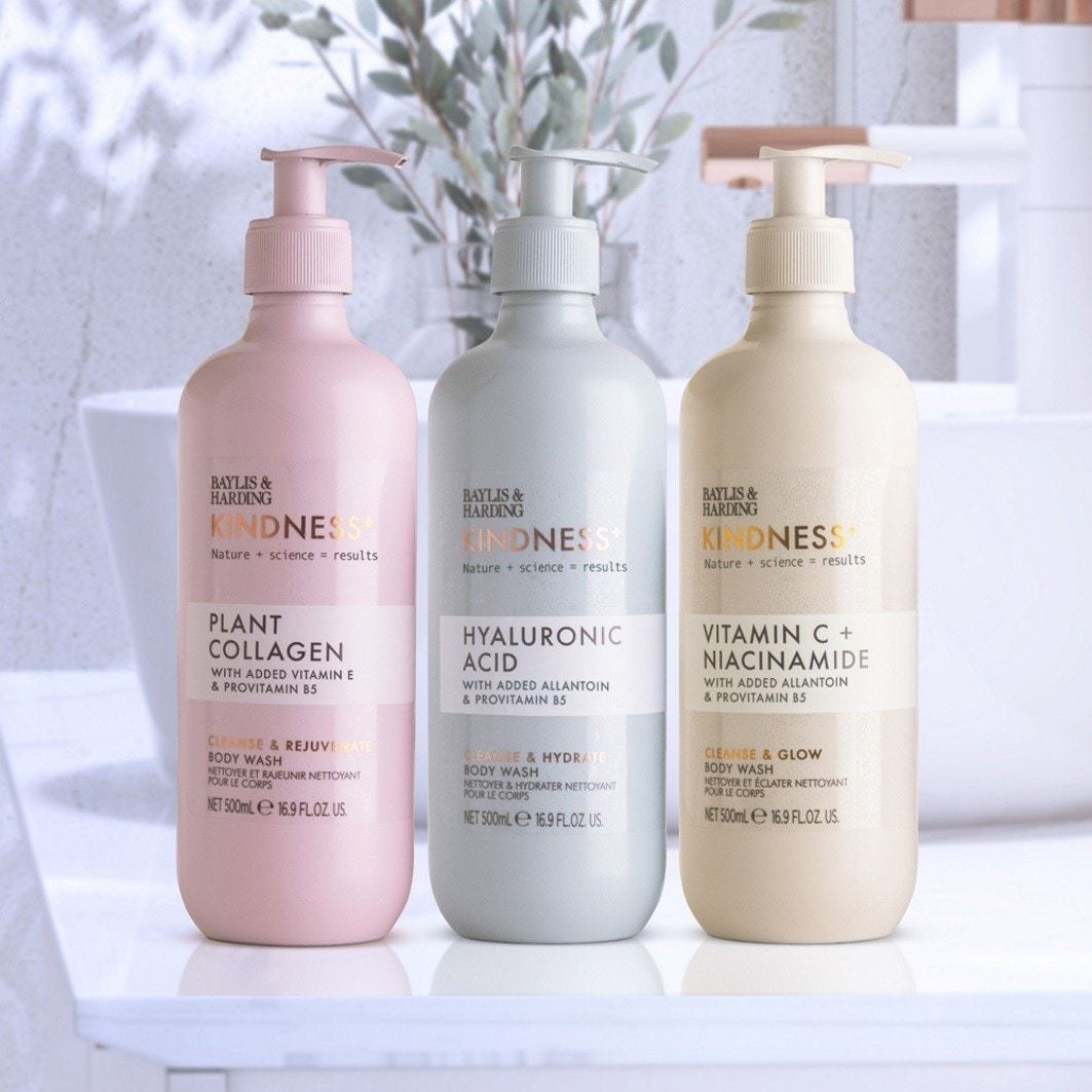 Baylis & Harding Kindness+ gel za tuširanje s biljnim kolagenom – 500 ml