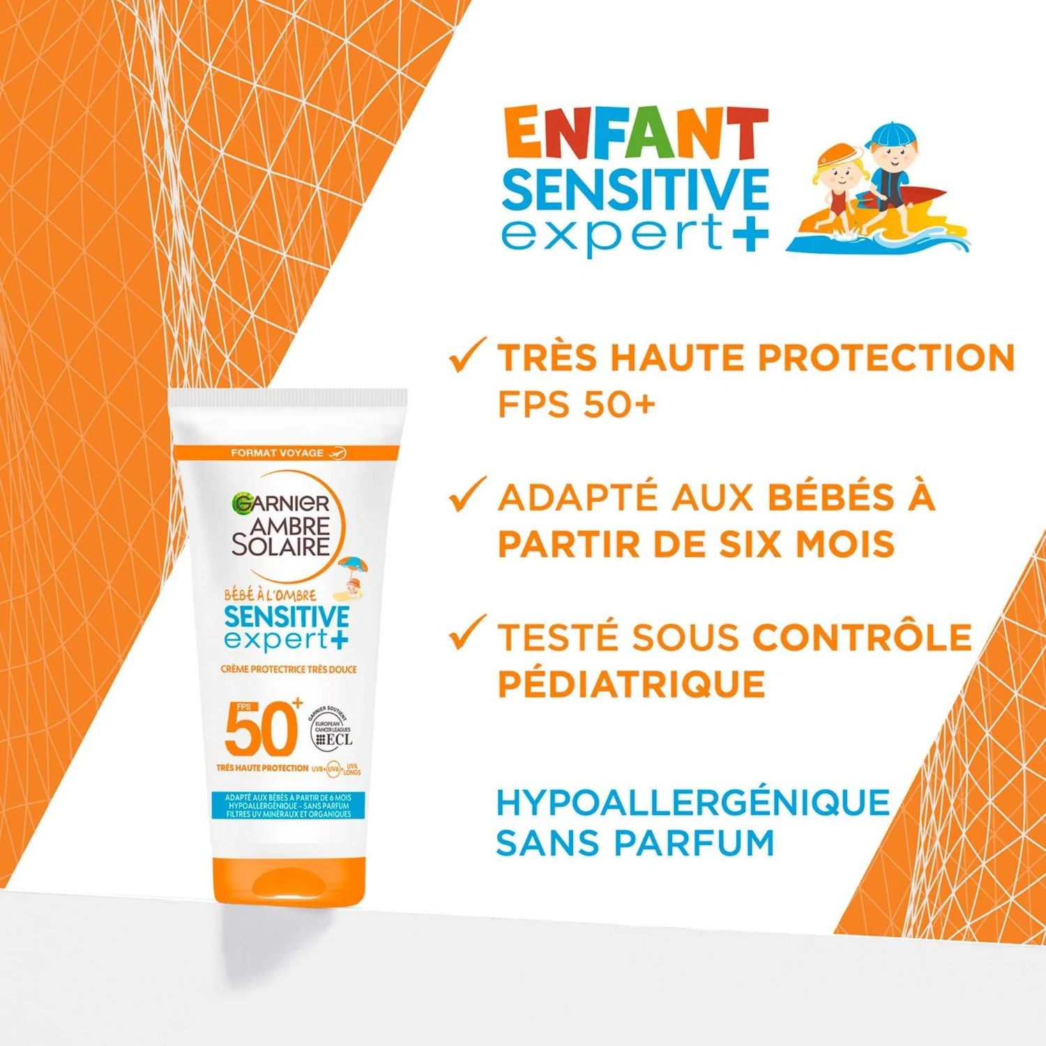 Garnier Crème douce protection solaire pour bébé Enfant FPS 50+
