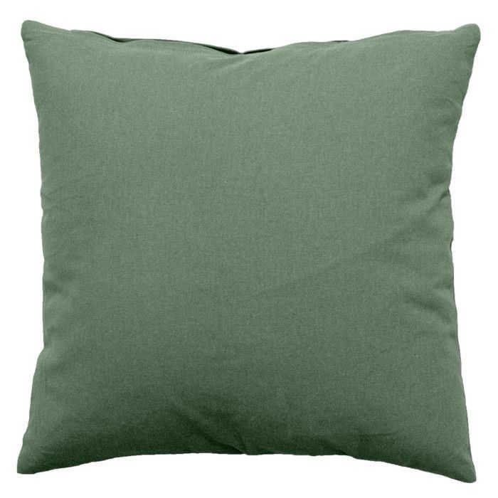 Fodera per cuscino sfoderabile LOLA 60 x 60 cm, 100% cotone, verde argilla.
