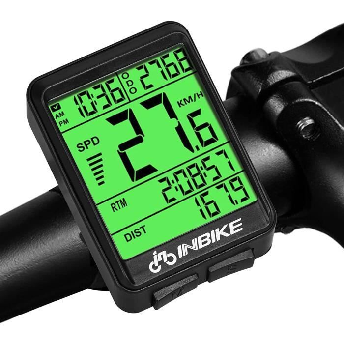 Compteur de Vélo Sans Fil - GOTOSEEU - Étanche IP54 - Écran Rétroéclairé - Multifonction - Chronomètre