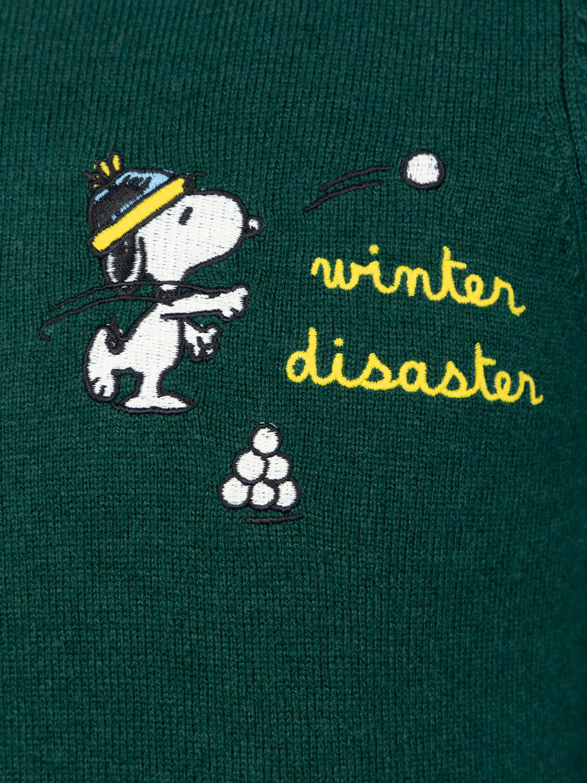 Maglione girocollo verde da bambino Douglas Light con ricamo palla di
