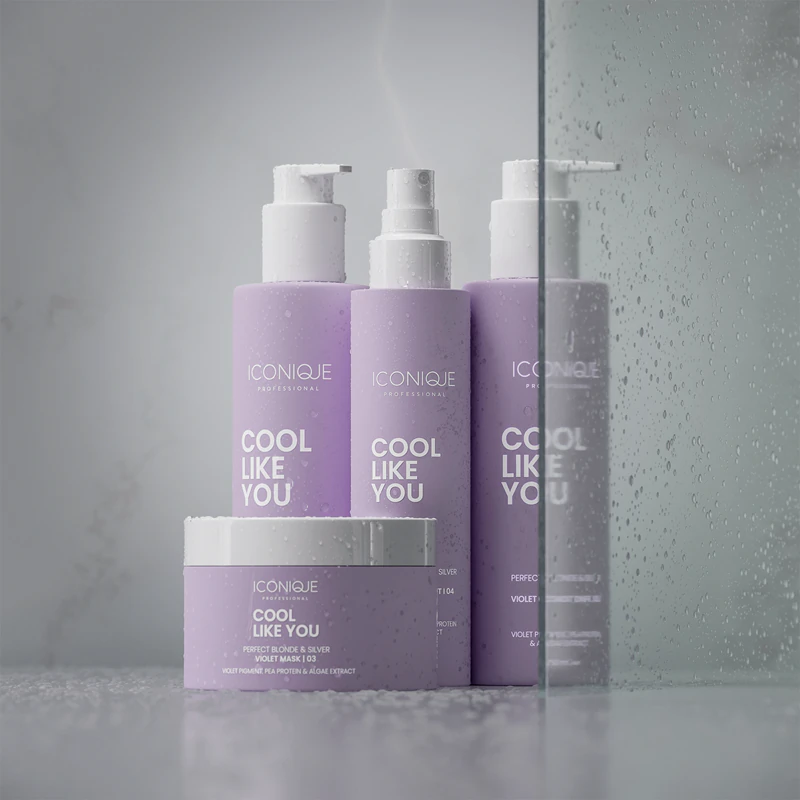 ICONIQUE Professional COOL LIKE YOU Vlasová maska Perfect Blonde & Silver Violet pro neutralizaci žlutých tónů
