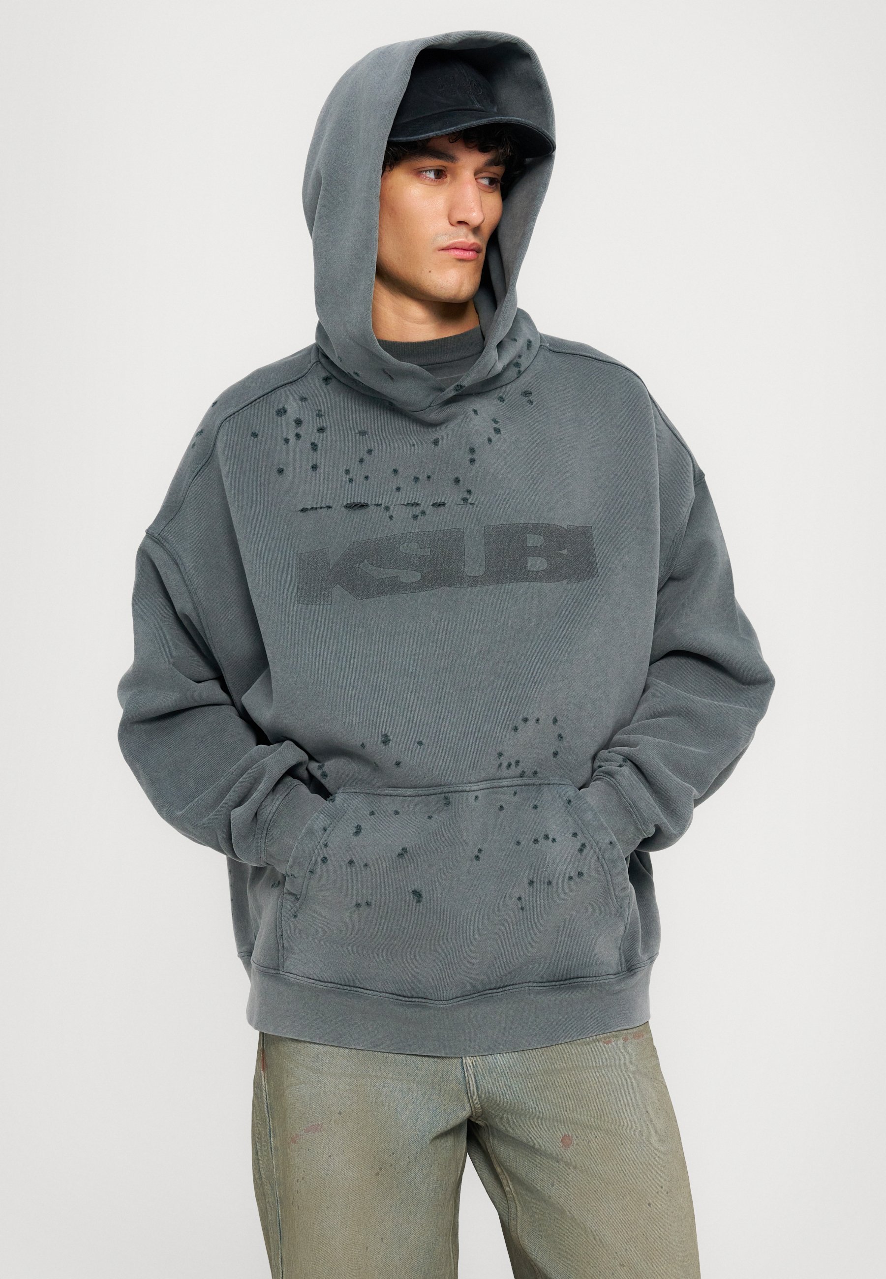 Sweat à capuche Ksubi BLASTED EKCESS - Noir