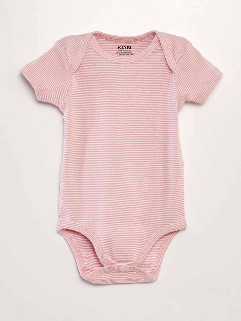 Set van 3 rompertjes - ROZE