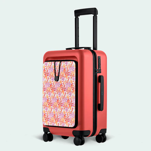 Cabaia LHR 4-wielige harde koffer met oranje CPH-etui