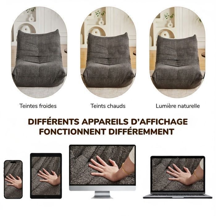Sofá Togo de 2 plazas de chenilla con diseño de botones, sillón sin brazos, espuma viscoelástica – Cloudy Comfort, verde caqui