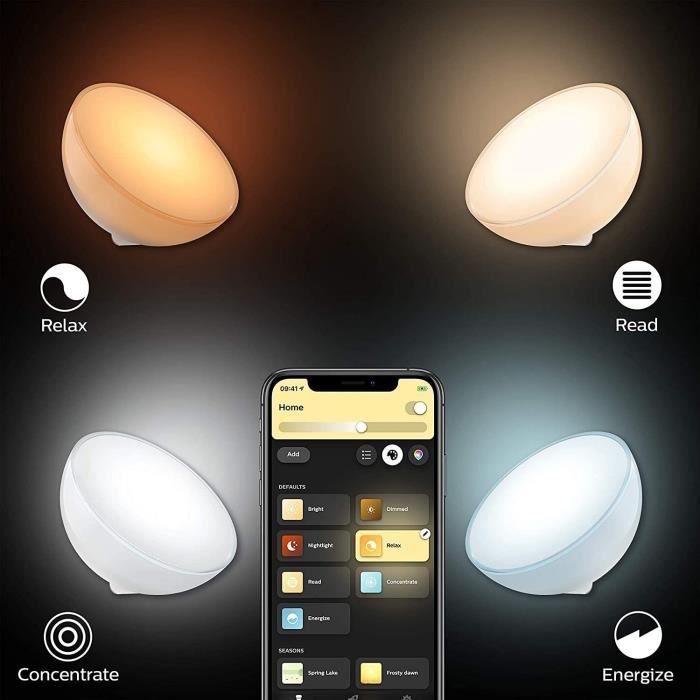 Lámpara portátil inteligente Philips Hue Go White and Color - Compatible con Bluetooth - Alexa, Google y Apple HomeKit