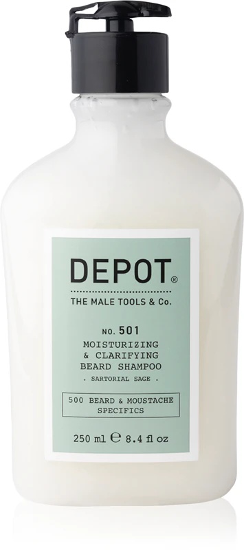 DEPOT 500 BEARD & MUSTACHE SPECIFICS NR. 501 DRĖKINAMASIS IR VALOMASIS BARZDOS ŠAMPŪNAS