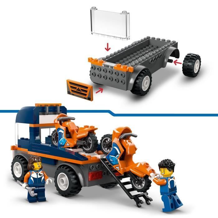 LEGO City 60491 Motorfietstransporter - Bouwspeelgoed voor kinderen vanaf 4 jaar - Cadeau-idee