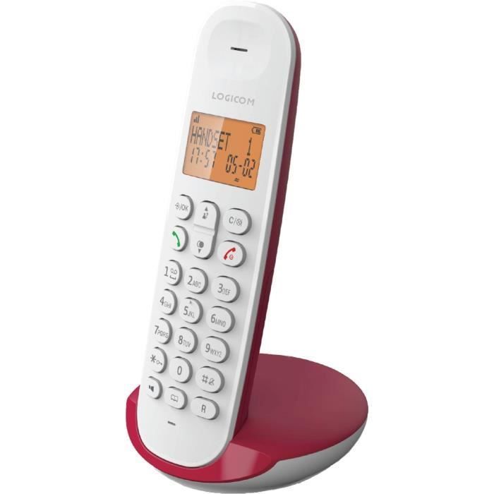 Draadloze vaste telefoon - LOGICOM - DECT ILOA 150 SOLO - Raspberry - Geen antwoordapparaat