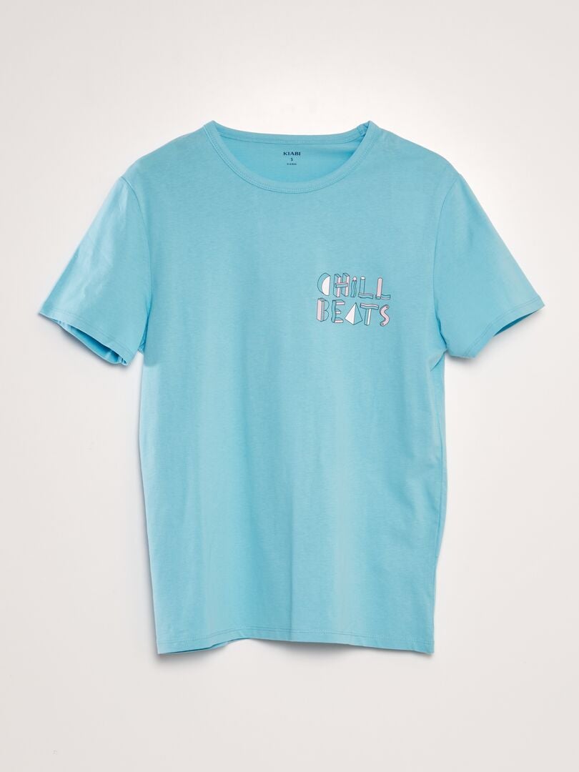 Conjunto de pijama com camiseta e shorts - 2 peças - CINZA