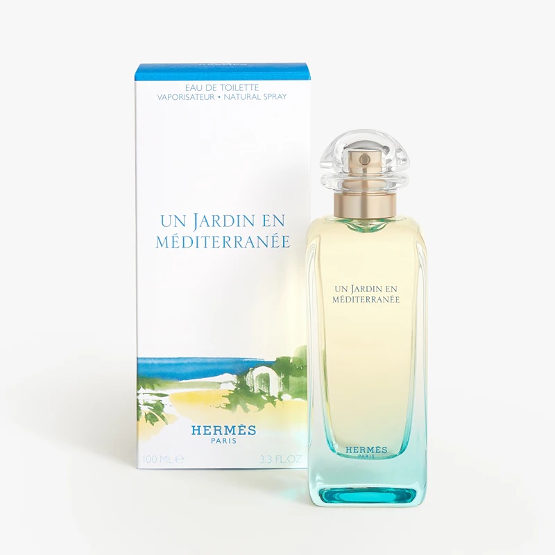 HERMÈS Parfums-Jardins kolekcija Un Jardin Mediterranée tualetinio vandens buteliukas perpus unisex