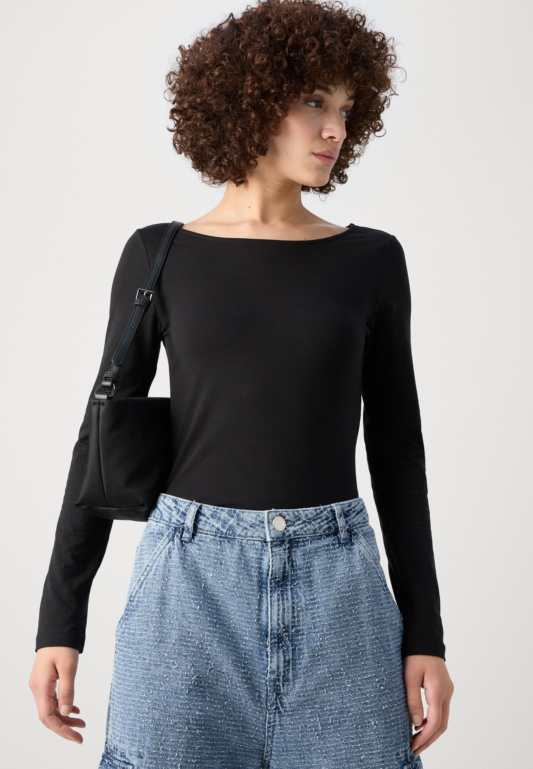 Anna Field top met lange mouwen - zwart