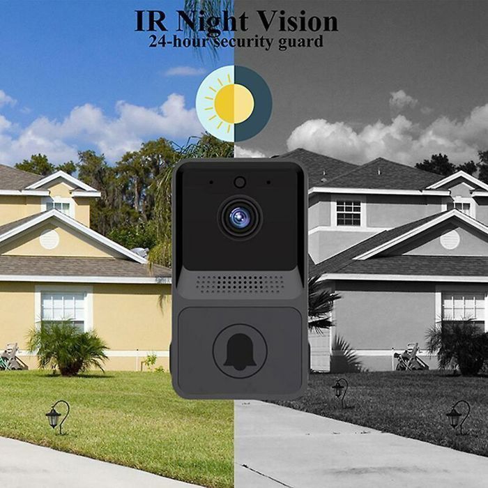Timbre inalámbrico inteligente WiFi con cámara remota, videoportero, timbre inalámbrico HD Vision para el hogar.