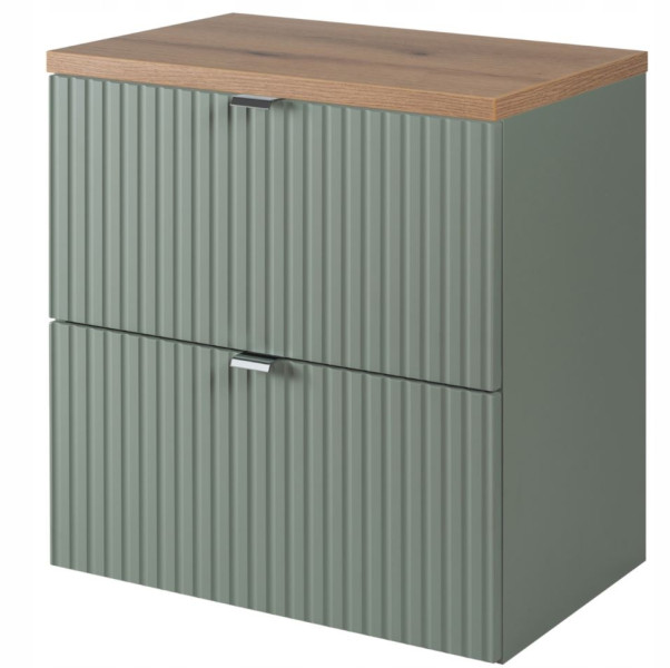 Szafka pod Umywalkę 50 cm z Blatem SZAŁWIA Ryfle LINE GREEN