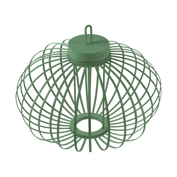 Korga LED battery-powered table and floor lamp, green, ⌀ 46 cm