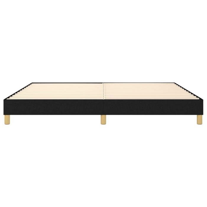 Cama de madera negra de 200 x 200 cm - Estable y duradera - Estructura de cama de muelles negra de 200 x 200 cm, tela 001_674028