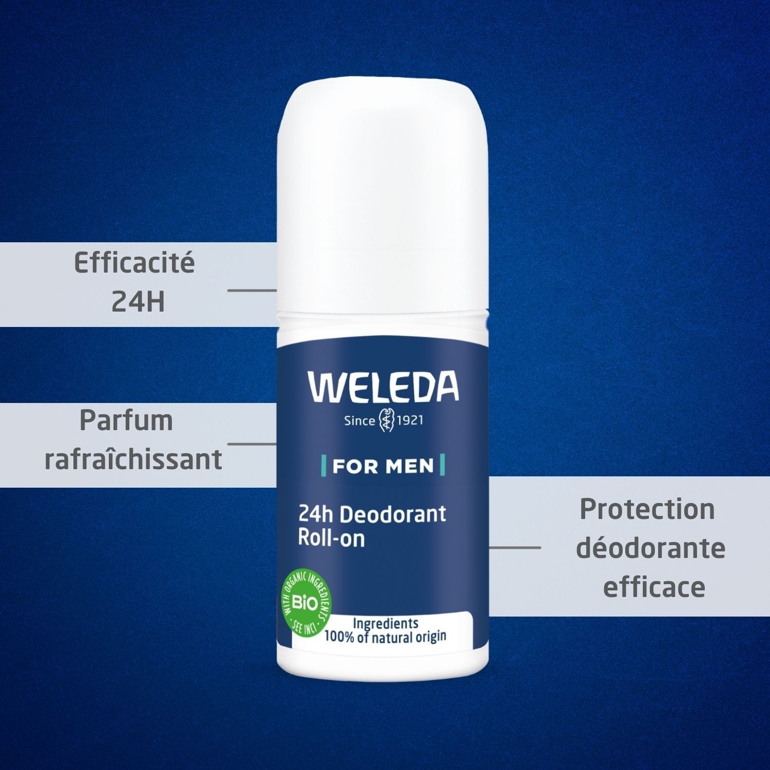 Weleda Déodorant roll-on 24H Homme - 50 ml