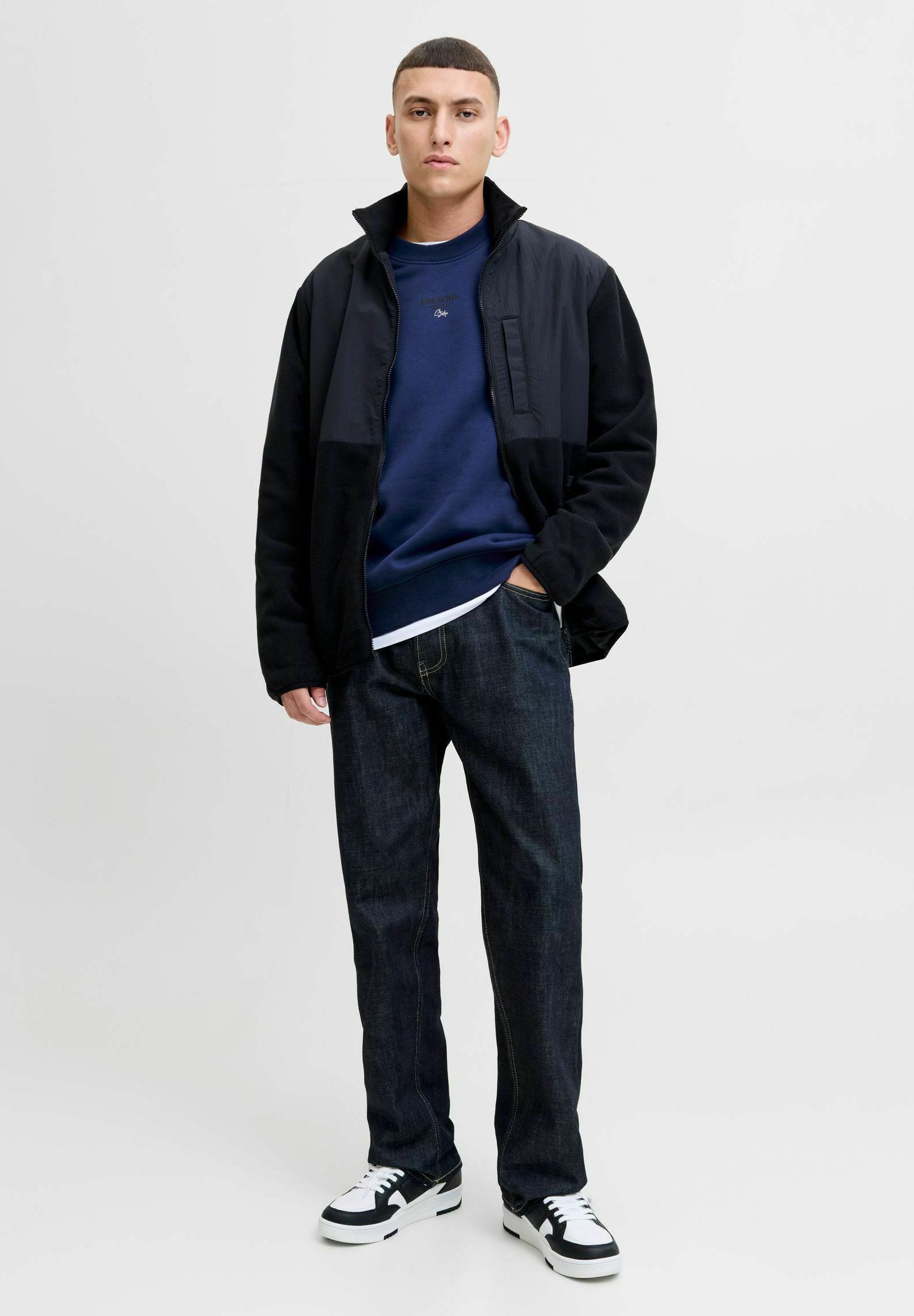 Jack & Jones JJEURBAN EDGE STUDIO CREW NOOS - Sweat-shirt - grotte océanique