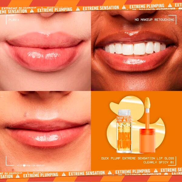 NYX Professional Makeup 01 Clearly Spicy Duck Plump Extreme Sensation sjajilo za usne 6,8 ml