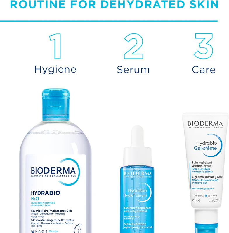Fluido micelar de limpeza Bioderma Hydrabio H2O para pele desidratada