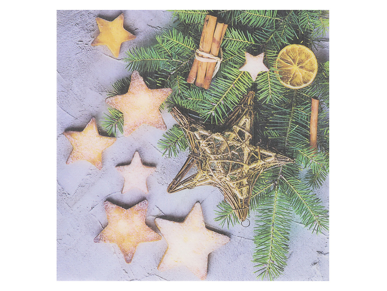 Serwetki świąteczne Cinnamon Stars 20 szt. 33x33 cm