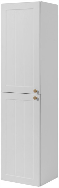 Słupek łazienkowy biały szafka 136 cm  FREZOWANY FRONT