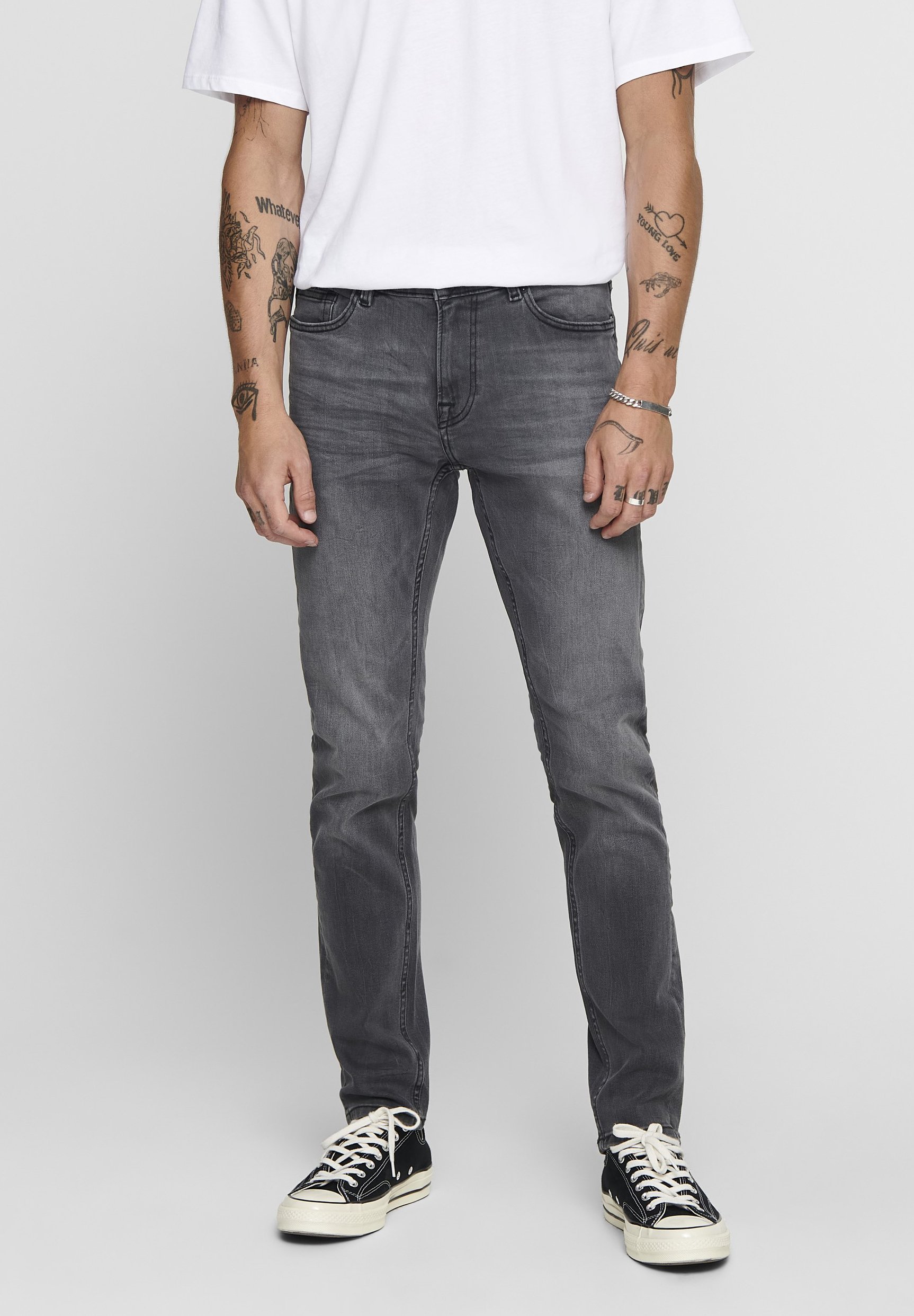 Only & Sons ONSWARP - Jean skinny - denim gris