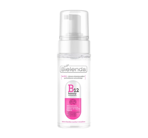 Bielenda B12 Beauty Vitamin witaminowa oczyszczająca pianka do mycia twarzy 150 ml
