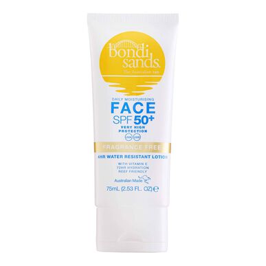 Bondi Sands kasvojen aurinkovoide, kosteuttava kasvojen aurinkovoide SPF 50, 75 ml