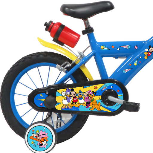  Bicicleta infantil Mickey Mouse de 14 polegadas para crianças de 4 a 6 anos.