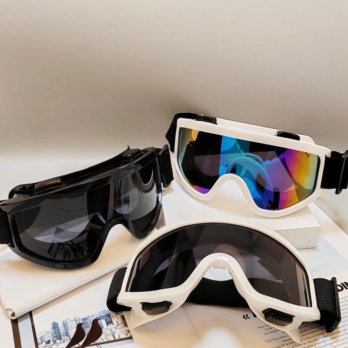 Óculos de esqui e snowboard - 1 unidade - Antiembaçante e com proteção UV - Alça ajustável - Para homens, mulheres e crianças - Preto