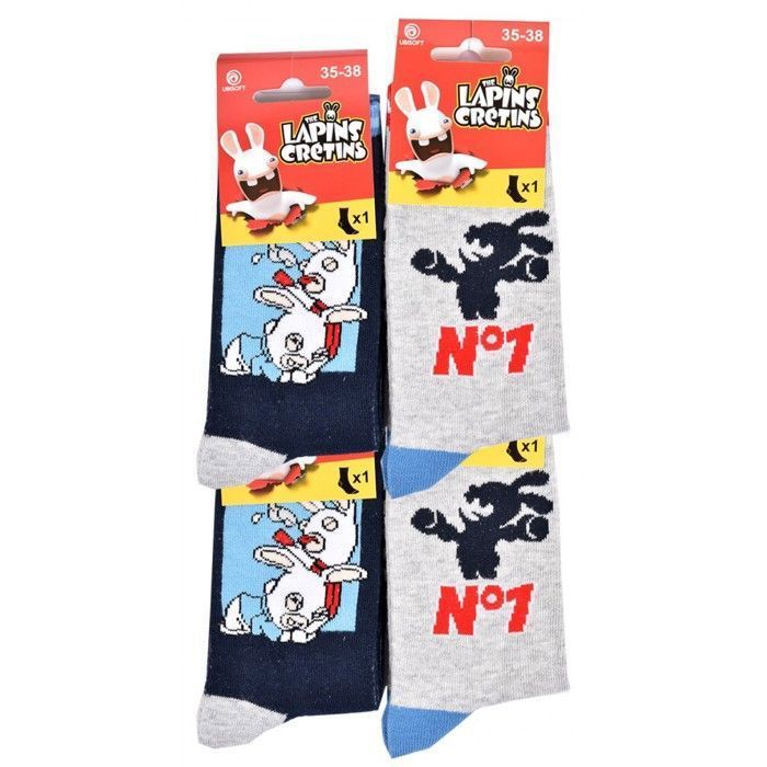 Calzini da bambino con licenza ufficiale - Confezione a sorpresa da 12 paia - Raving Rabbids