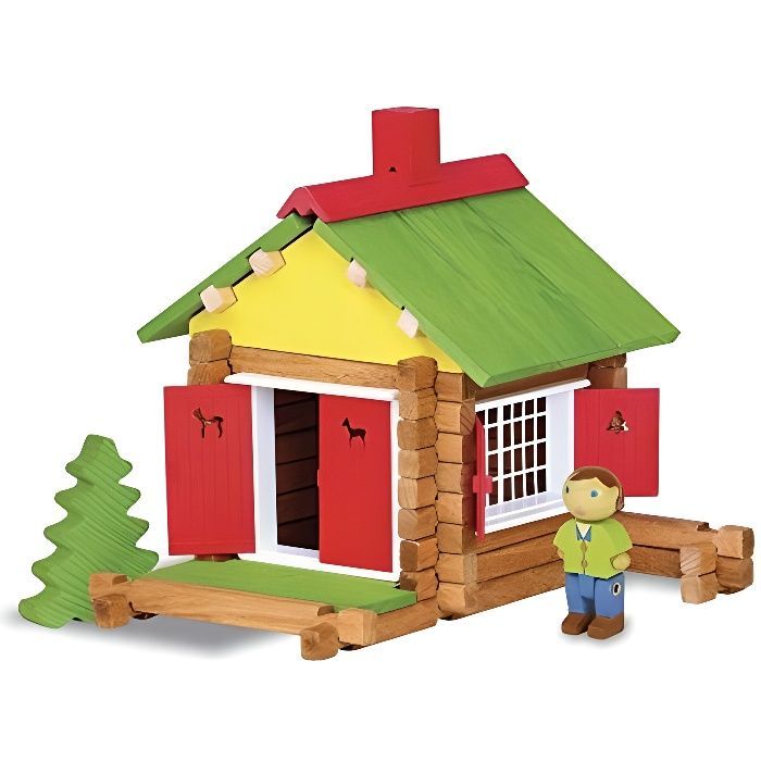 Holzbaukasten – JEUJURA – Waldhaus – 70 Teile – Selbstmontage erforderlich – Unisex
