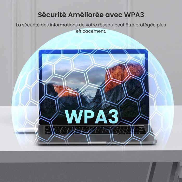Tenda U18 WiFi 6 AX1800-dongel, dubbelbandsadapter 2,4/5 GHz, USB 3.0, MU-MIMO, kompatibel med Windows 11/10