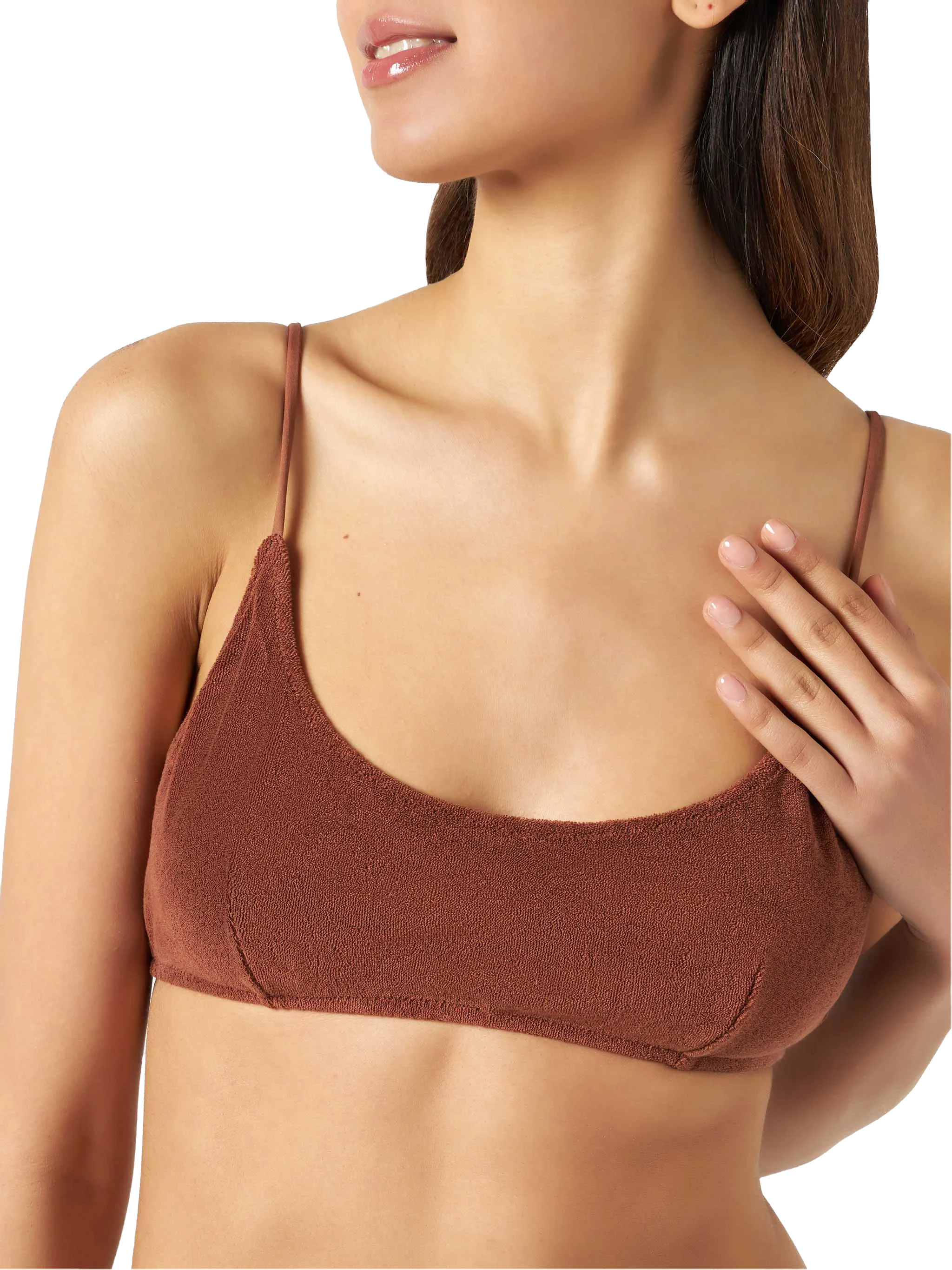Dames bralette bikini van badstof