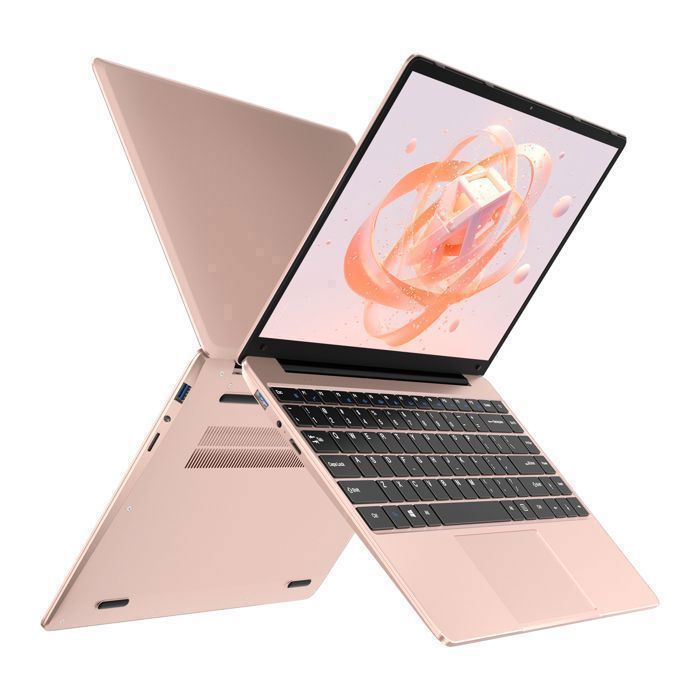 NOTODD PC Portable 14'' FHD - Ordinateur portable Windows 11 - RAM 6Go Stockage 256Go SSD - Celeron N4020 - HDMI- Avec souris - OR