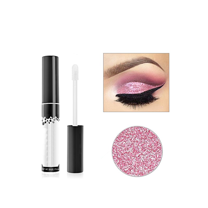 Sombras de ojos líquidas en gel, altamente pigmentadas, de secado rápido, larga duración y resistentes al agua; maquillaje cosmético de belleza con acabado brillante y destellos
