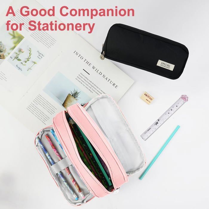 Trousse - Trousse garçon - Trousse fille - Trousses pour l'école - Grande trousse - Trousse à 3 compartiments - Organiseur pour