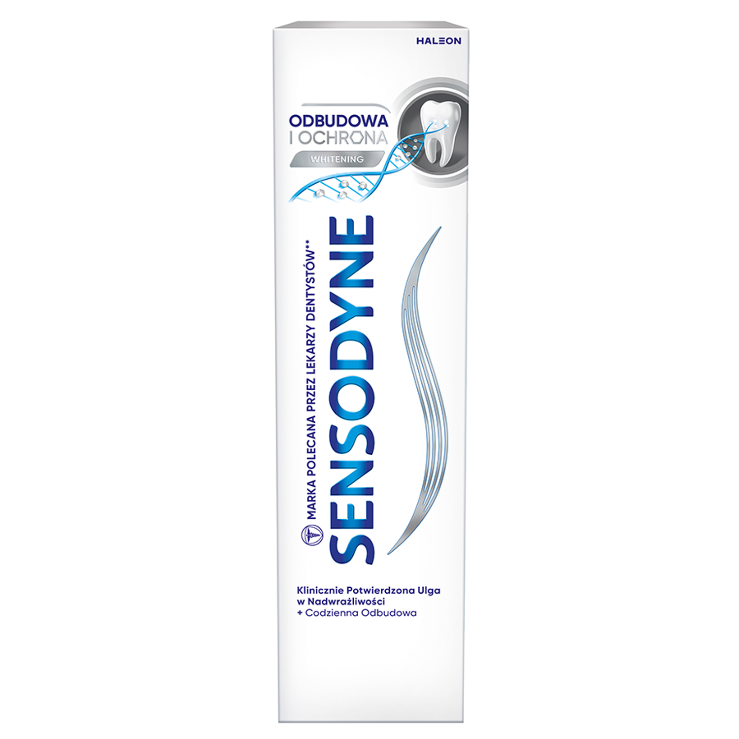 Sensodyne Tandpasta voor overgevoelige tanden, remineraliseert tandsteen en tandplak, 75 ml, herstelt en beschermt, en maakt tanden witter.