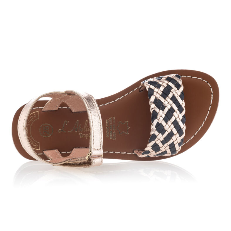 Sandalias amarillas para niña / Zapatos de punta abierta