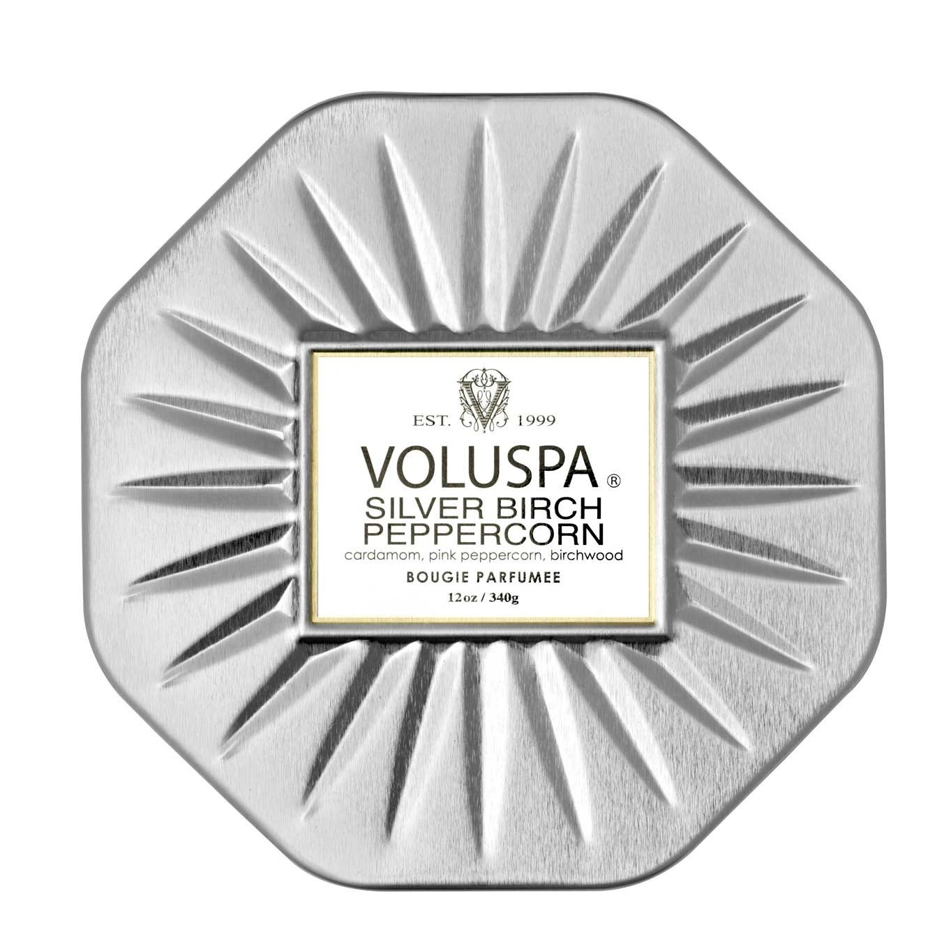 VOLUSPA Silver Birch Octagon Tin