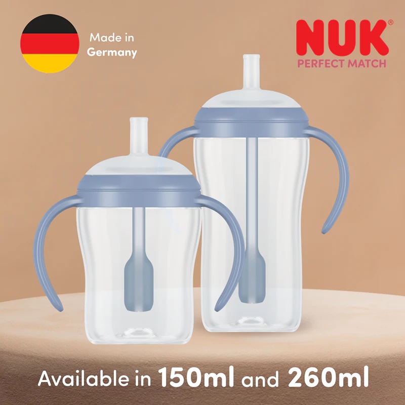 NUK Perfect Match Penguin buteliukas su šiaudeliu