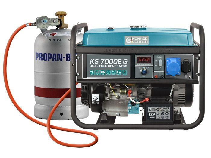 Groupe électrogène gaz-essence KS 7000E G - Könner & Söhnen - DUAL FUEL - 5500 W - 25 L - 95 db