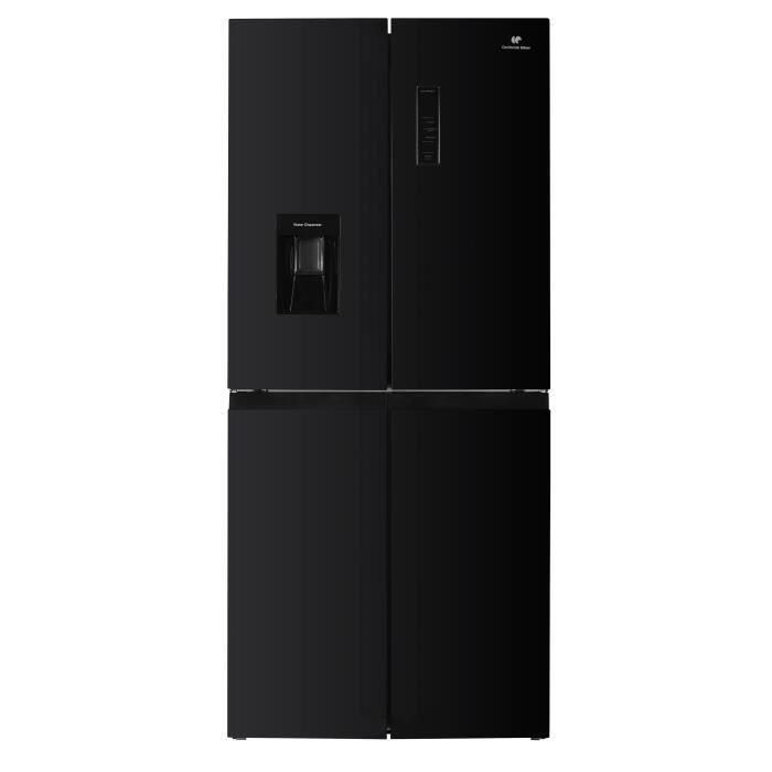 Koelkast met 4 deuren en waterdispenser - 464 liter - Total No Frost - B79 cm x H180 cm - Zwart - Energieklasse D