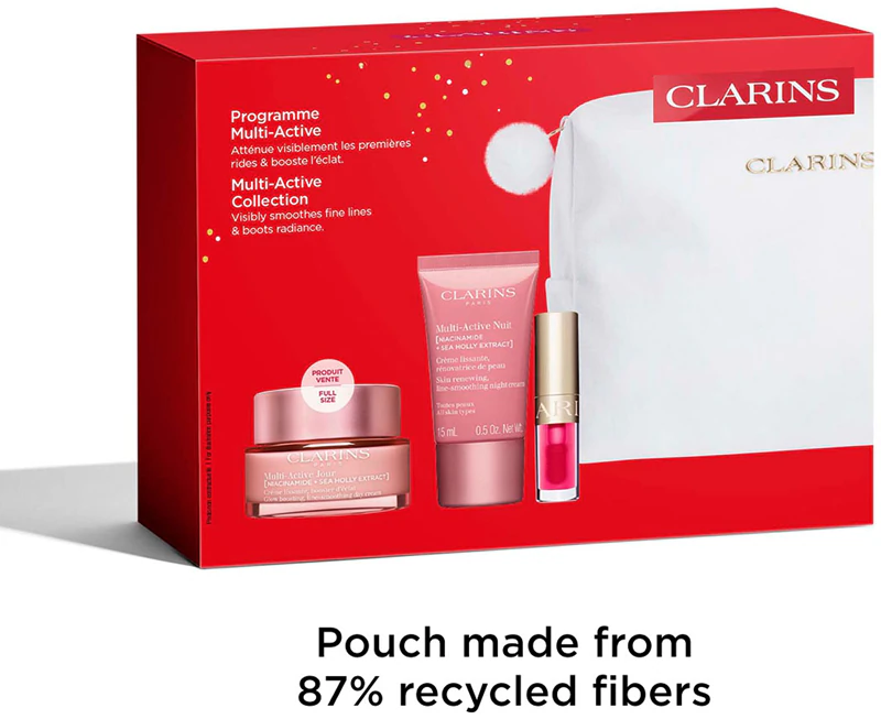 Conjunto de presente Clarins Multi-Active para a temporada de festas