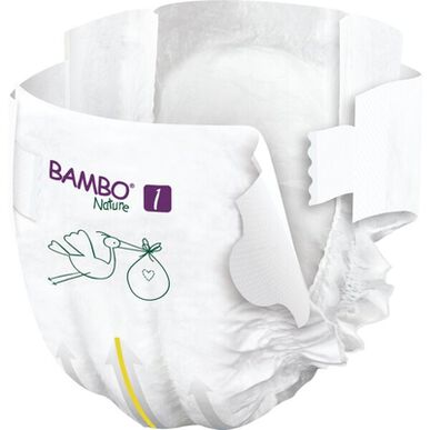 Bambo Nature Gutter & Jenter 0 % Parfyme Miljøvennlige Babybleier Størrelse 1 2–4 kg 22 enheter