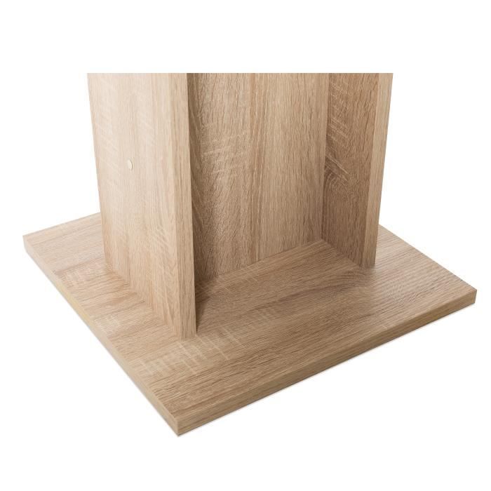 Table à manger de 2 à 4 personnes - Carrée - Classique - Décor chêne - GUSTAVE - L 80 x l 80 cm