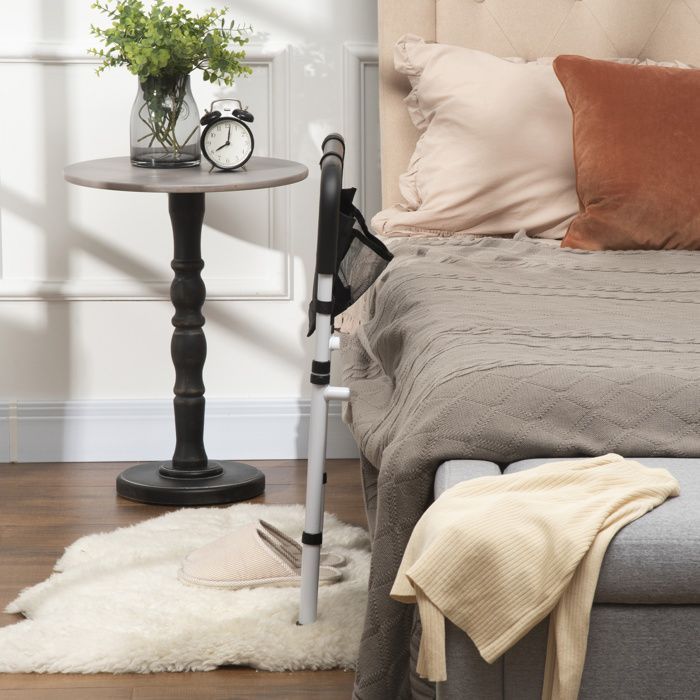 HOMCOM - Barandilla de cama - Acero - 95x52x102cm - Blanco
