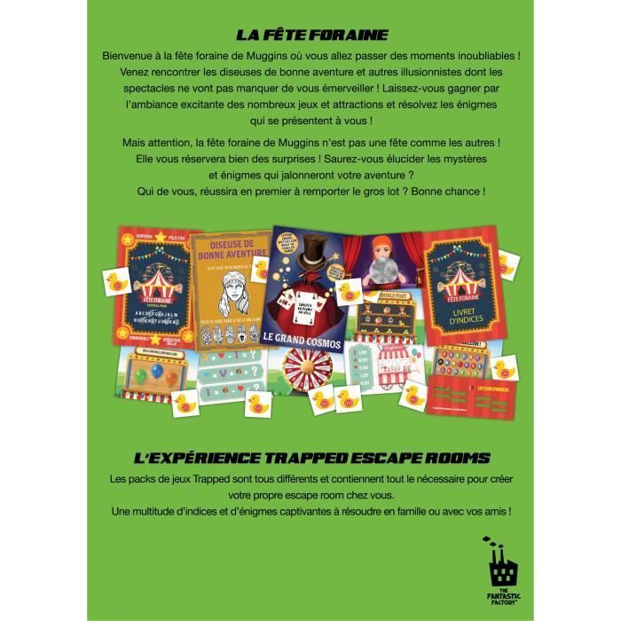 Escape Game TRAPPED - DUJARDIN - Niveau facile - Intérieur - Mixte - A partir de 10 ans